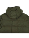 Seamless Logo Nylon Hooded Down Jacket Olive - STONE ISLAND - BALAAN 9