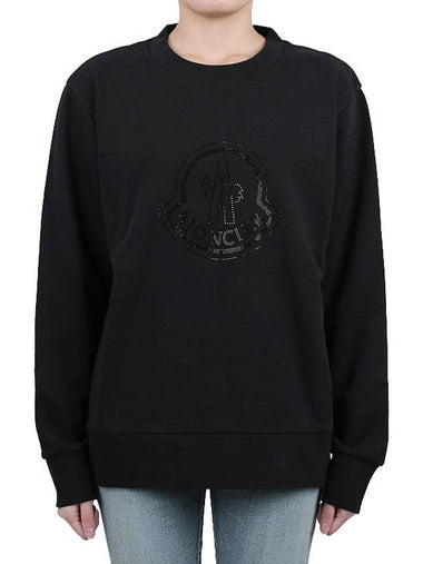 Crystal Logo Sweatshirt 8G00053 899TR 999 - MONCLER - BALAAN 1