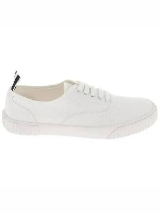 Women's Heritage Cotton Canvas Low Top Sneakers White - THOM BROWNE - BALAAN 2