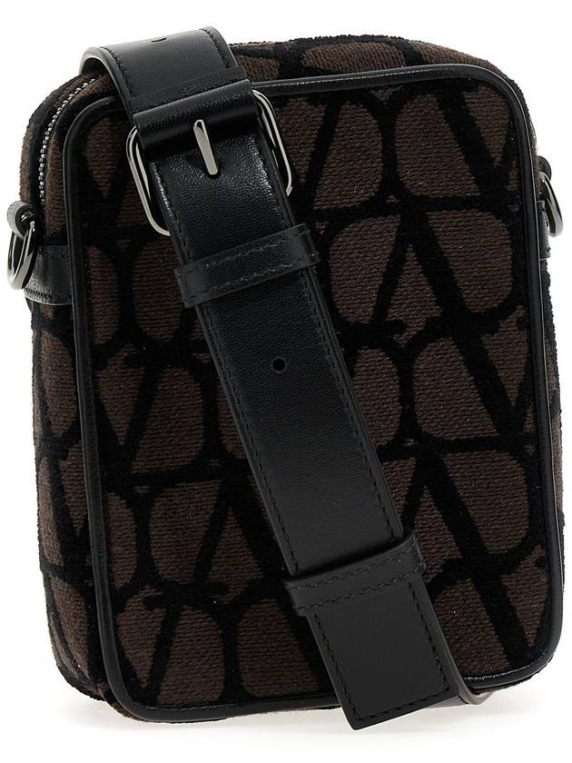 V Logo Toile Iconographe Cross Bag Brown - VALENTINO - BALAAN 3