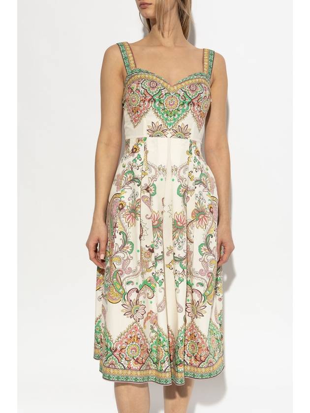 Etro Strappy Dress With Decorative Print, Women's, Cream - ETRO - BALAAN 3