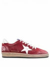 Ball Star Suede Low Top Sneakers Red - GOLDEN GOOSE - BALAAN 2