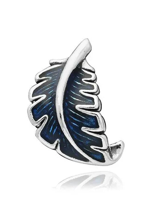 Curved Feather Charm Silver Blue - PANDORA - BALAAN 2