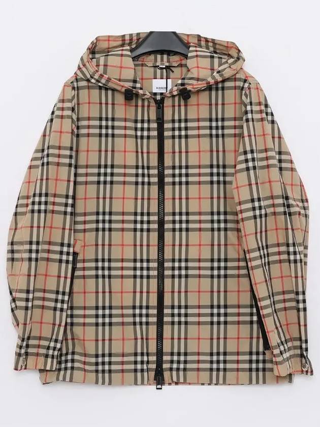 Check Hooded Jacket Archive Beige - BURBERRY - BALAAN 2