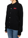 Double Heart Wappen Cardigan Black - COMME DES GARCONS PLAY - BALAAN 4