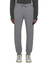 Compass Patch Cotton Jersey Track Pants Grey - STONE ISLAND - BALAAN 5