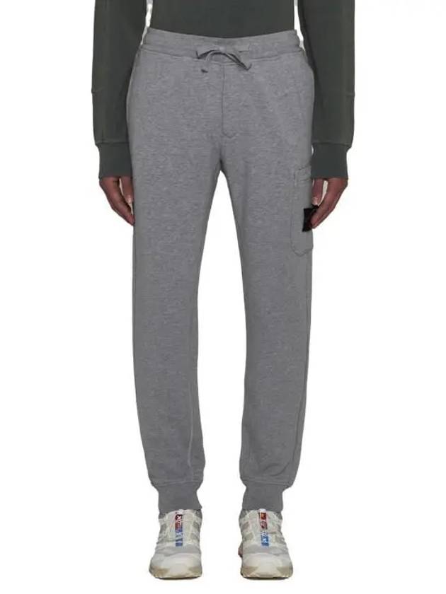 Compass Patch Cotton Jersey Track Pants Grey - STONE ISLAND - BALAAN 5