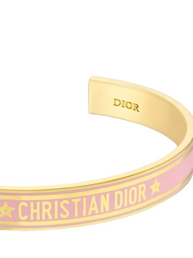 Cord Bangle Bracelet Gold Pink - DIOR - BALAAN 4