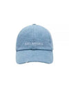 Hat X2240002 LIGHT BLUE WASH Block Distressed Cap - AXEL ARIGATO - BALAAN 2