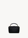 Applique Logo Quilted Calf Leather Tote Bag Black - SAINT LAURENT - BALAAN 6