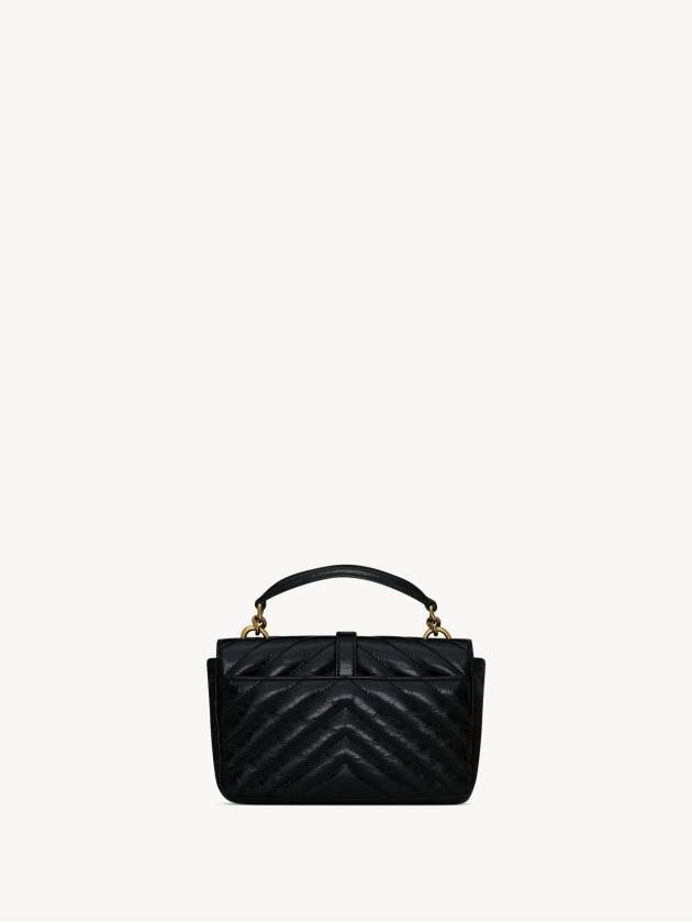 Applique Logo Quilted Calf Leather Tote Bag Black - SAINT LAURENT - BALAAN 6