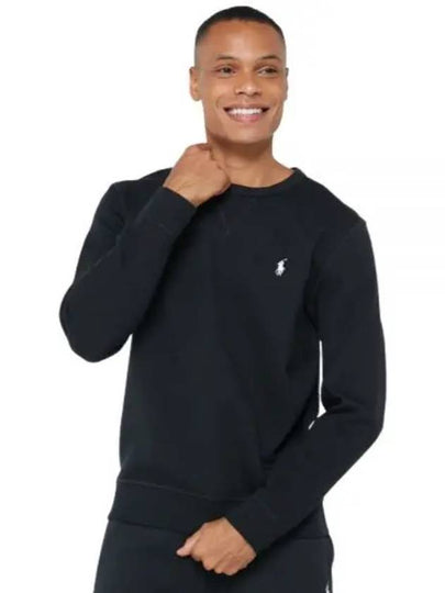 Embroidered Logo Basic Crew Neck Sweatshirt Black - POLO RALPH LAUREN - BALAAN 2