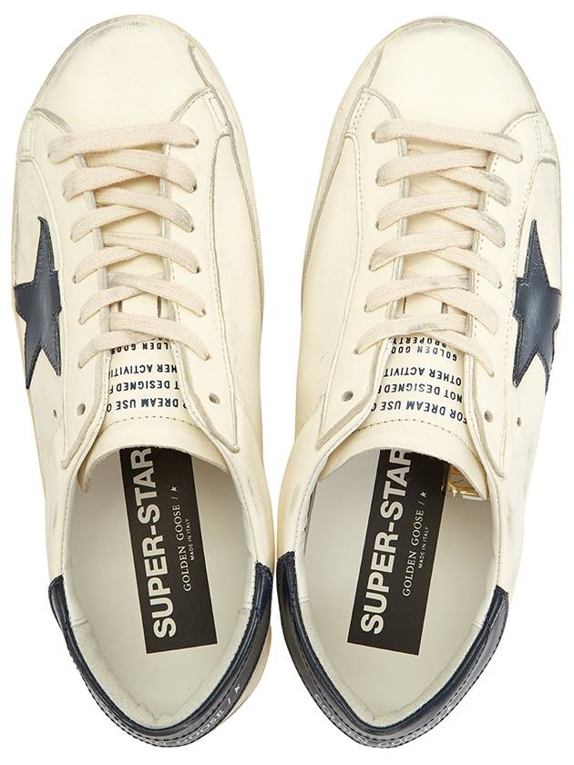 Superstar Beige Night Blue Heel Tab Sneakers - GOLDEN GOOSE - BALAAN 3