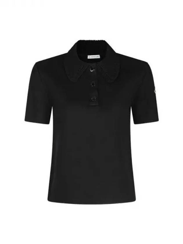 Logo patch crop polo shirt 271031 - MONCLER - BALAAN 1