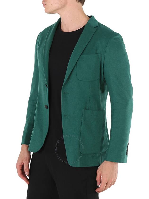 Men's Soho Fit Single Breasted Blazer Jacket Green - BURBERRY - BALAAN 3