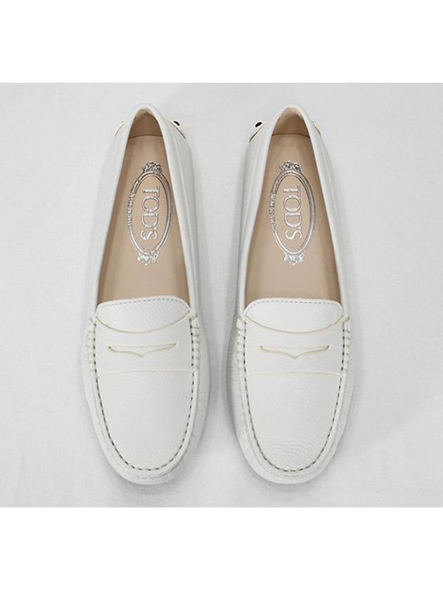 Women's Gommino Leather Driving Shoes White - TOD'S - BALAAN 4