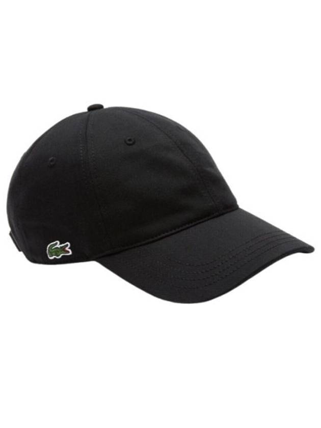 Logo Patch Cotton Twill Ball Cap Black - LACOSTE - BALAAN 2