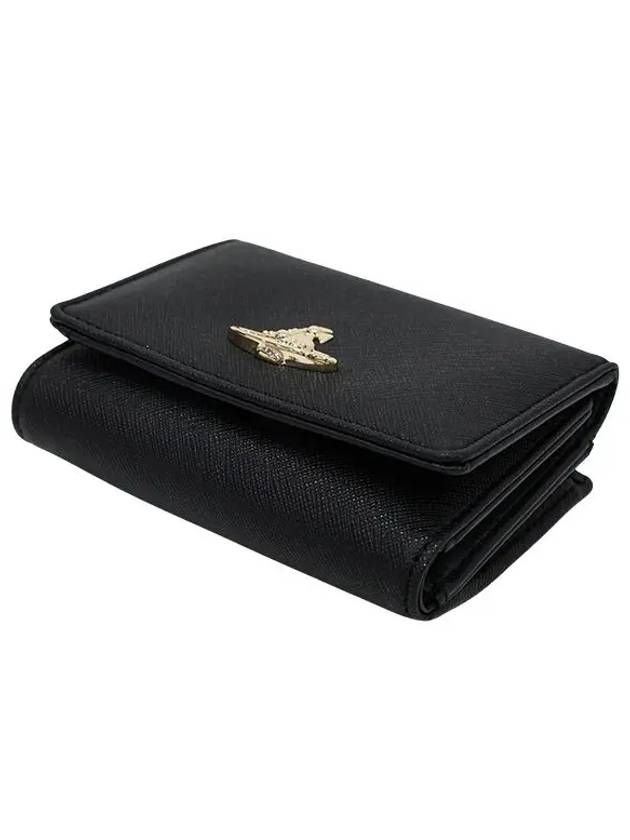 Saffiano Small Half Wallet Black 5115002MW S000B N402 - VIVIENNE WESTWOOD - BALAAN 8