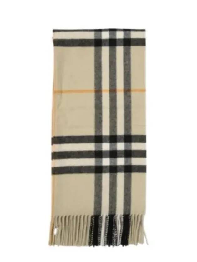 Wide Check Cashmere Scarf Beige - BURBERRY - BALAAN 2