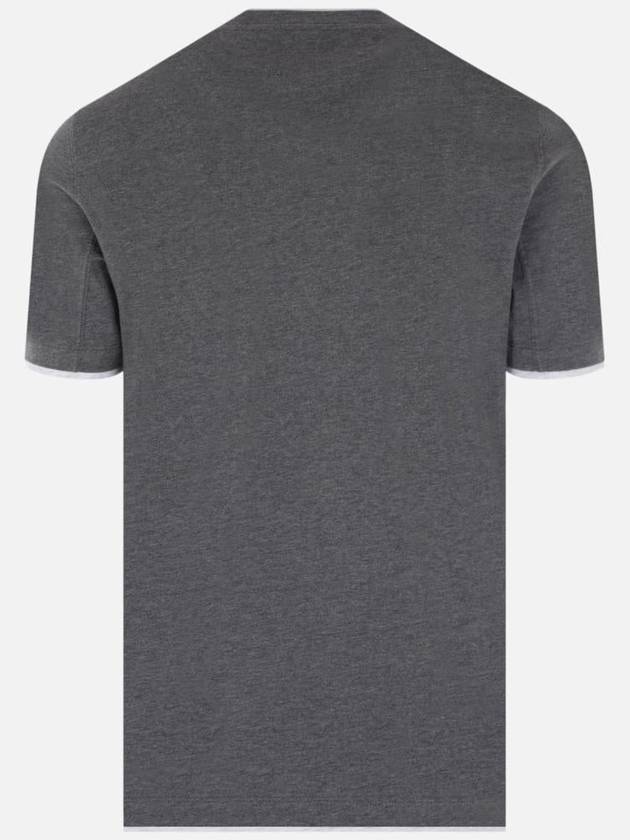 cotton short sleeve t-shirt gray - BRUNELLO CUCINELLI - BALAAN 3