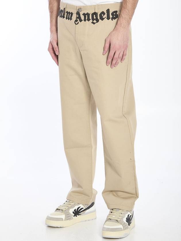 Chino pants with logo - PALM ANGELS - BALAAN 2