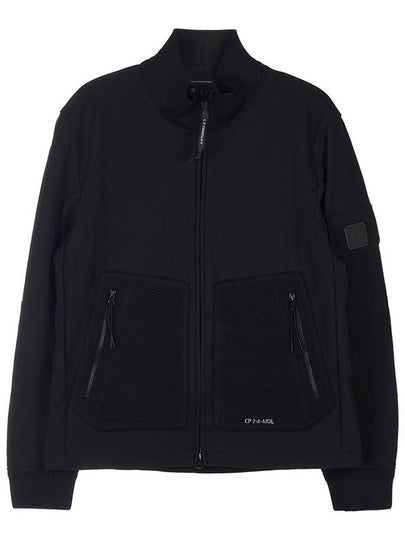 Men's Logo Patch Pocket Zip-Up Jacket Black - CP COMPANY - BALAAN 2