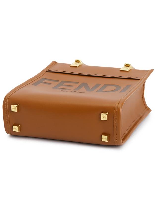 Soft Leather Mini Bag Brown - FENDI - BALAAN 5