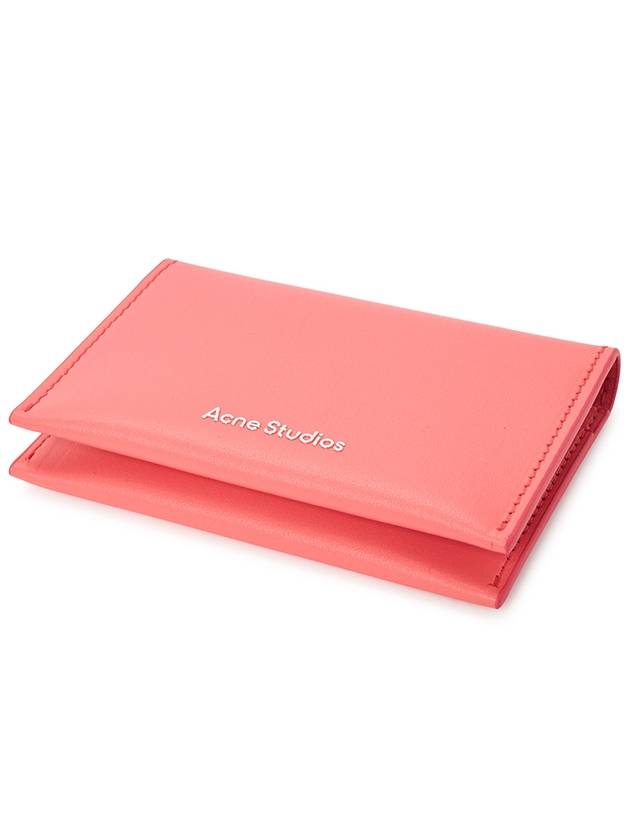 Folded Leather Card Wallet Pink - ACNE STUDIOS - BALAAN 4