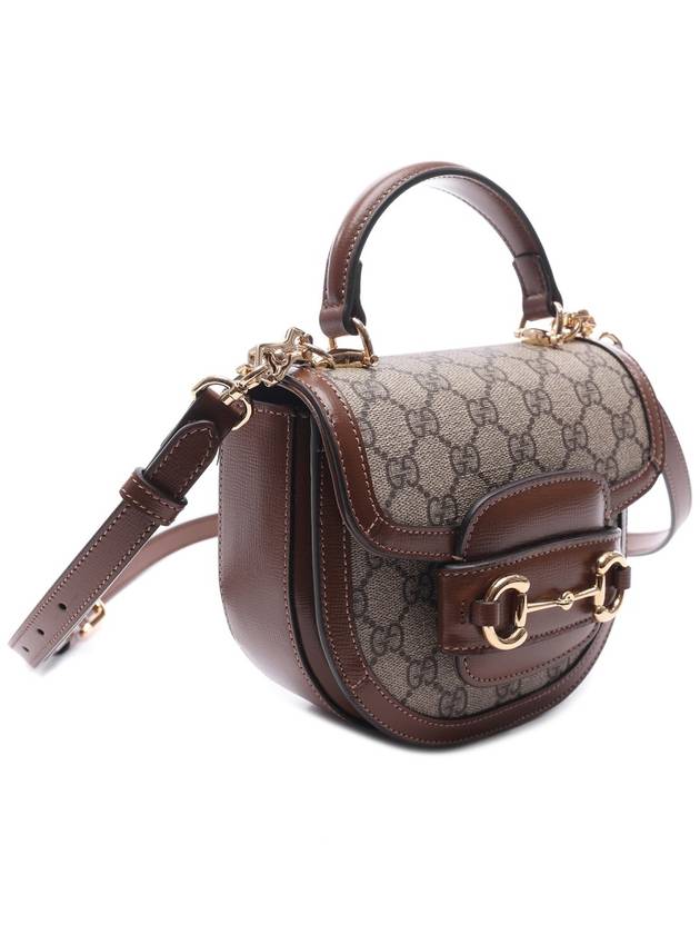 Horsebit 1955 Mini Top Handle Cross Bag Beige Brown - GUCCI - BALAAN 4