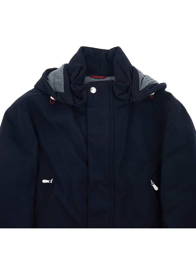 Men's Pocket Hooded Jacket Navy - BRUNELLO CUCINELLI - BALAAN 4