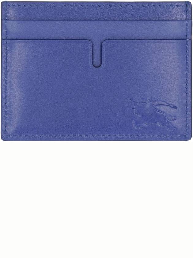 EKD Leather Card Wallet Blue - BURBERRY - BALAAN 3