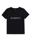 Shortsleeved Tshirt H25446 09B Archetype Logo Print Kids Shortsleeved Tshirt - GIVENCHY - BALAAN 1