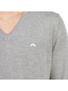 Lymann V-Neck Knit Top Light Grey Melange - J.LINDEBERG - BALAAN 9