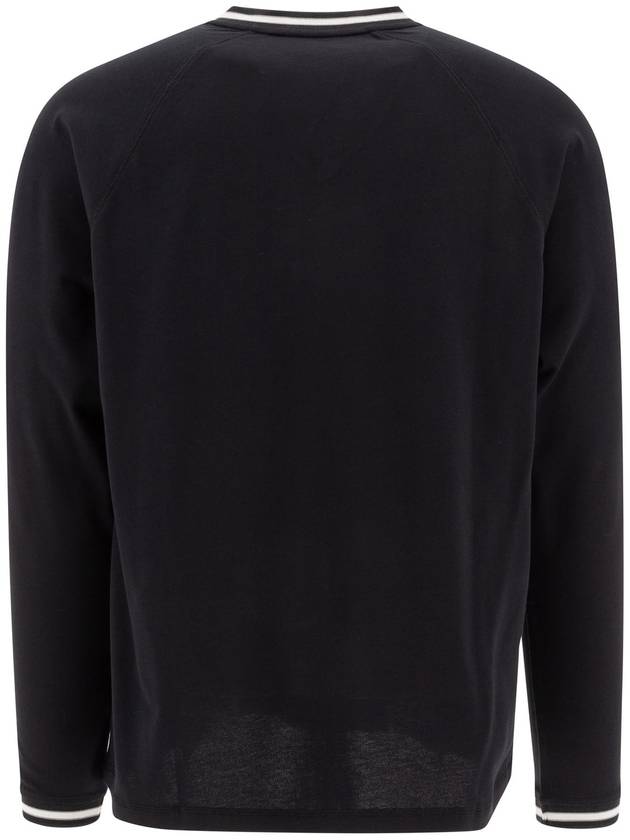 Flax Fox Long Sleeve T-Shirt Black - MAISON KITSUNE - BALAAN 3