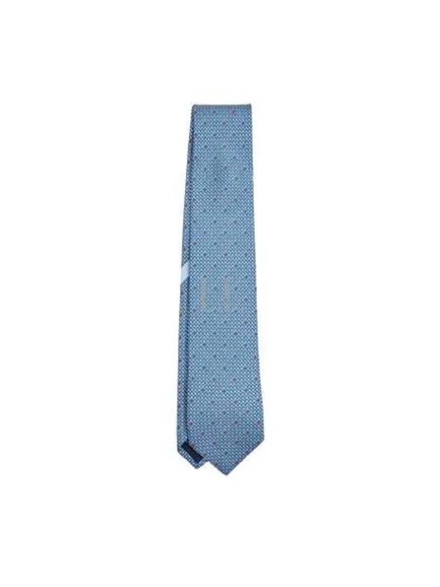 Gancini Print Silk Tie Blue - SALVATORE FERRAGAMO - BALAAN 2