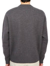 Big Heart Logo Wool Knit Top Grey - AMI - BALAAN 5