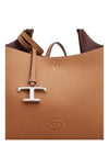 Logo Charm Leather Micro Tote Bag Brown - TOD'S - BALAAN 4