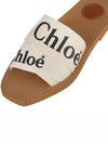 Woody Logo Flat Mule Slippers White - CHLOE - BALAAN 8