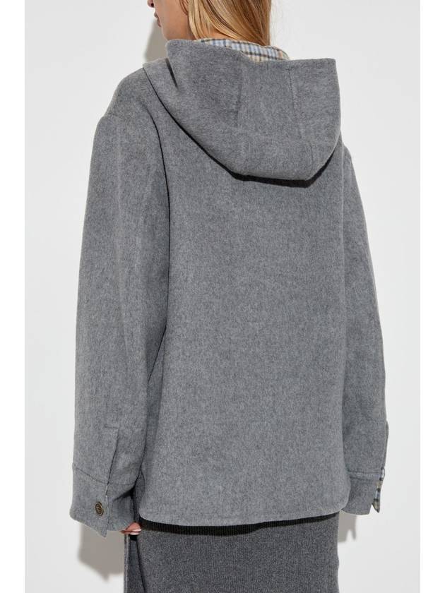 Etro Wool Jacket With Hood, Women's, Grey - ETRO - BALAAN 4