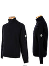 Lens Pocket Half Zip Up Wool Knit Top Navy - CP COMPANY - BALAAN 2