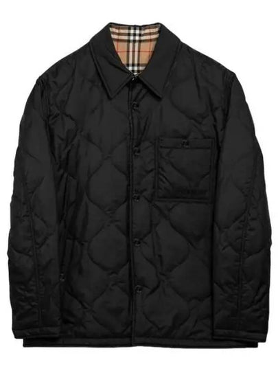 Reversible Vintage Check Thermoregulated Overshirt Jacket Black - BURBERRY - BALAAN 2