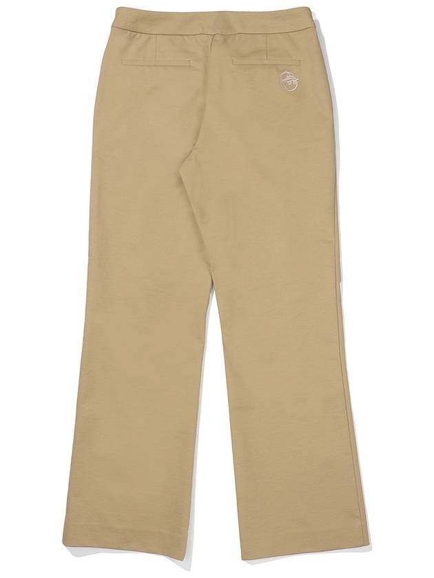 Front slit basic bootcut pants BEIGE WOMAN - MALBON GOLF - BALAAN 2