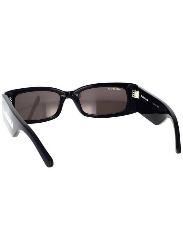 Eyewear Logo Print Rectangular Frame Sunglasses Black - BALENCIAGA - BALAAN 5