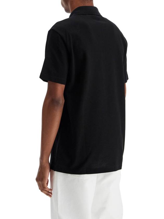 Medusa Head Pique Polo Shirt Black - VERSACE - BALAAN 4