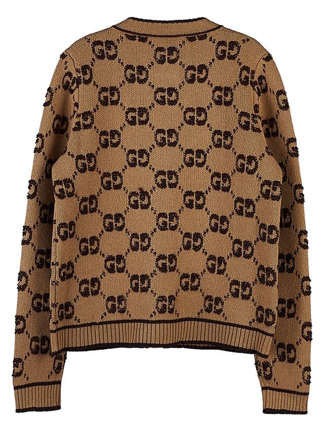 GG Boucle Jacquard Cardigan Camel - GUCCI - BALAAN 3