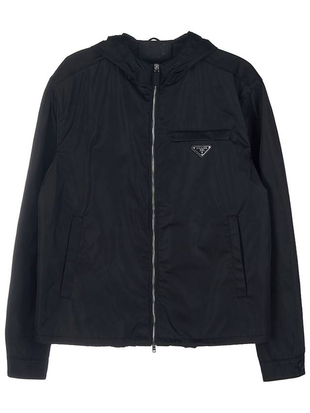 Re-Nylon Hooded Blouson Jacket Black - PRADA - BALAAN 11