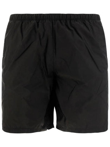 Logo Patch Re-Nylon Swim Shorts Black - PRADA - BALAAN 1