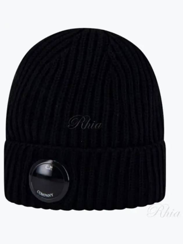 Extra Fine Merino Wool Beanie Black - CP COMPANY - BALAAN 2