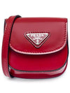 Triangle Logo Leather Apod Case Red - PRADA - BALAAN.