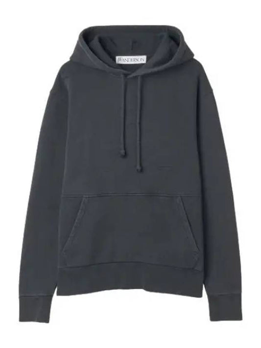 Anchor Logo Hooded Washed Gray T Shirt Hoodie - JW ANDERSON - BALAAN 1